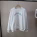 Casual Letter Embroidered Fleece Lined Loose Hoodie Women's Sweatshirt
