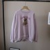FashionableRound Neck Cartoon Print Fleece-Lined Thick Loose Hoodie for Women
