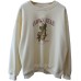 FashionableRound Neck Cartoon Print Fleece-Lined Thick Loose Hoodie for Women