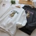 FashionableRound Neck Cartoon Print Fleece-Lined Thick Loose Hoodie for Women