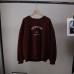 Casual Loose Fleece Lined Hoodie with Letter Print Round Neck Style Women's Sweatshirt