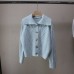 High-Quality Youthful Look Flip Collar Horn Button Cable Knit Sweater Coat for Women