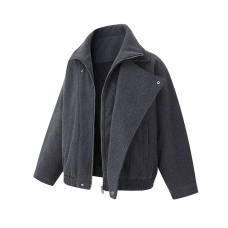 Loose and slimming motorcycle style jacket for men
