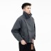 Loose and slimming motorcycle style jacket for men