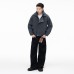 Loose and slimming motorcycle style jacket for men