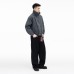Loose and slimming motorcycle style jacket for men
