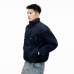 Style Elegant Versatile Preppy Flip-Design Stand Collar Cotton Coat Jacket Short Length Minimalist Outerwear