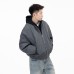 Color-block Patchwork Fake Two-piece Motorcycle Cotton Jacket Men  Style Trendy Brand Couple Casual Jacket