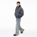 Color-block Patchwork Fake Two-piece Motorcycle Cotton Jacket Men  Style Trendy Brand Couple Casual Jacket
