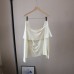 Elegant Off-Shoulder Split Pleated Waist-Slimming Knit Top for Women Elegant Off-Shoulder Split Pleated Waist-Slimming Knit Top for Women