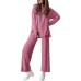 Solid color long sleeved suit for women
