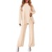 Solid color long sleeved suit for women