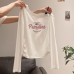 Spring and Autumn New Style Cartoon Letter Print Fashion Versatile Strap Shoulder-Baring Design Slim Fit Women's Top Spring and Autumn New Style Cartoon Letter Print Fashion Versatile Strap Shoulder-Baring Design Slim Fit Women's Top
