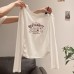 Style Cartoon Character Print Off-Shoulder Fitted Slim Fit Long Sleeve Top for Women Style Cartoon Character Print Off-Shoulder Fitted Slim Fit Long Sleeve Top for Women
