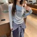 Style Cartoon Character Print Off-Shoulder Fitted Slim Fit Long Sleeve Top for Women Style Cartoon Character Print Off-Shoulder Fitted Slim Fit Long Sleeve Top for Women
