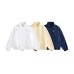 Topstitch Deconstructed Stand-Up Collar Casual Sport Zip-Up Jacket