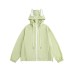 Color-Blocking Zipper Ear Hoodie Jacket for Men and Women