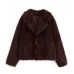Double sided faux fur jacket