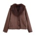 Double sided faux fur jacket