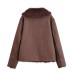 Double sided faux fur jacket