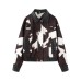 Imitation leather splicing jacket