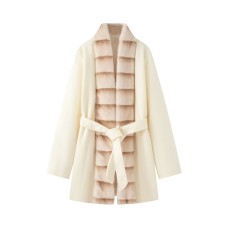 Imitation fur fur collar woolen coat