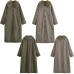 Long windbreaker with fur collar on both sides