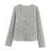 Round neck bead embellished long sleeved top