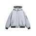 Hooded Cotton Coat with Fur Collar Unisex Casual Thick Warm Outerwear