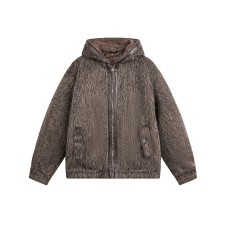 Loose Faux Fur Plush Hooded Warm Quilted Coat Loose Faux Fur Plush Hooded Warm Quilted Coat
