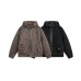 Loose Faux Fur Plush Hooded Warm Quilted Coat