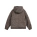 Loose Faux Fur Plush Hooded Warm Quilted Coat