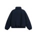 Reversible Plaid Stand-Up Collar Casual Couple Warm Cotton Coat