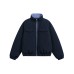 Reversible Plaid Stand-Up Collar Casual Couple Warm Cotton Coat