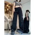 High-End Denim Trousers for Women, Straight Leg, Wide Leg, Long Pants
