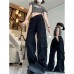 High-End Denim Trousers for Women, Straight Leg, Wide Leg, Long Pants