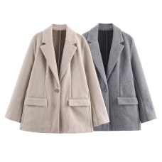 Single button soft suit