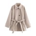 Double collar soft coat