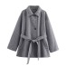 Double collar soft coat