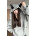 Sweet and Cool Style Patchwork Studs Dachshund Ear Hoodie for Women, Short Jacket