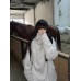 Casual Loose Hooded Sweatshirt for Women with Unique Design and Relaxed Fit