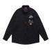 Embroidery Corduroy Long Sleeve Shirt Men Autumn