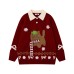 Color-blocked Polo Neck Sweater Autumn Winter Cozy Couple Knitwear