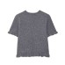 Stacked decorative knitted sweater short sleeved