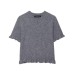 Stacked decorative knitted sweater short sleeved