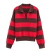 Simple long sleeved polo shirt collar knit sweater