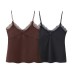 Hot girl lace embellished satin textured top