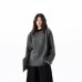 Retro Cable Knit Design Sweater for Women, Loose Fit Henley Neck Oversized Pullover Knitwear