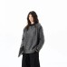 Retro Cable Knit Design Sweater for Women, Loose Fit Henley Neck Oversized Pullover Knitwear