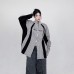 Vintage Street Style Stripe Knit Cardigan for Women, High-Collar Zip-Up Sweater Top